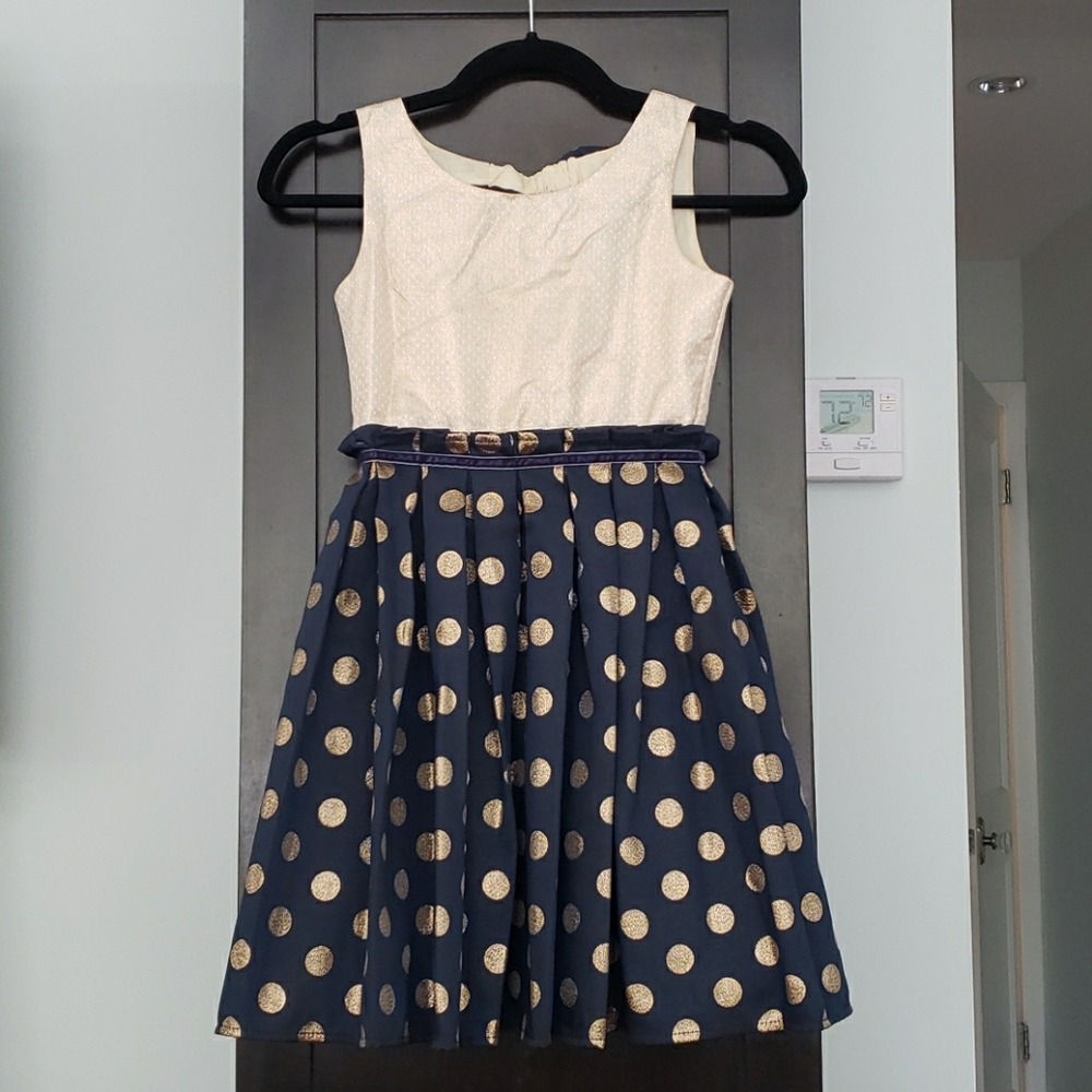 Gorgeous girls Navy and Goldnformal dress